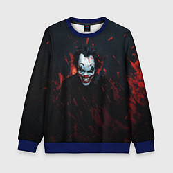 Свитшот детский Джокер в огне, цвет: 3D-синий