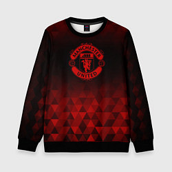 Свитшот детский Manchester United red poly, цвет: 3D-черный