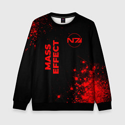 Детский свитшот Mass Effect - red gradient вертикально