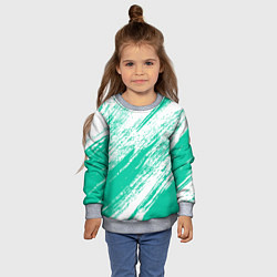 Свитшот детский The color is turquoise and white, цвет: 3D-меланж — фото 2