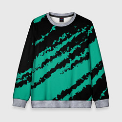 Детский свитшот The color is black and turquoise