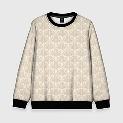 Детский свитшот Элегантный бежевый узор с дамасками
