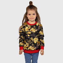 Свитшот детский Золотые тропики, цвет: 3D-красный — фото 2