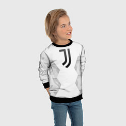 Свитшот детский Juventus white poly, цвет: 3D-черный — фото 2