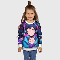 Свитшот детский Любитель музыки, цвет: 3D-белый — фото 2