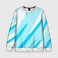 Детский свитшот Белый с голубым абстракция
