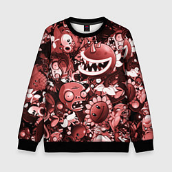 Детский свитшот Растения против зомби в красном цвете