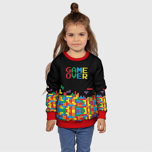 Детский свитшот Game over / 3D-Красный – фото 4