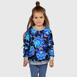 Свитшот детский Хохлома негатив, цвет: 3D-меланж — фото 2