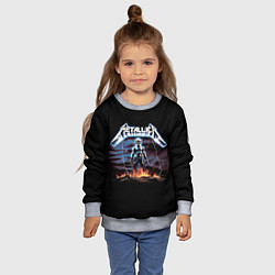 Свитшот детский Metallica - neon fantasy, цвет: 3D-меланж — фото 2