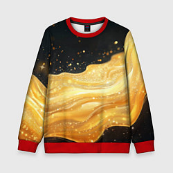 Детский свитшот Золотистая материя на черном фоне