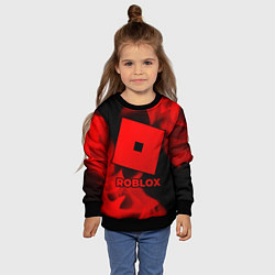 Свитшот детский Roblox - red gradient, цвет: 3D-черный — фото 2