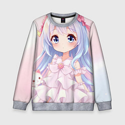 Свитшот детский Аниме в стиле каваи, цвет: 3D-меланж