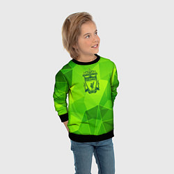 Свитшот детский Liverpool green poly, цвет: 3D-черный — фото 2