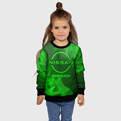 Свитшот детский Nissan - green gradient, цвет: 3D-черный — фото 2