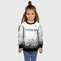 Свитшот детский Tesla - white gradient посередине, цвет: 3D-черный — фото 2