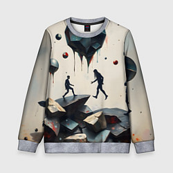 Детский свитшот Сюрреалистичные люди и камни