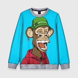 Свитшот детский NFT smile ape, цвет: 3D-меланж