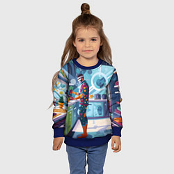 Свитшот детский Здоровое питание, цвет: 3D-синий — фото 2