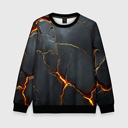 Детский свитшот Серая текстура с золотым изломом