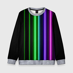 Свитшот детский Neon lines, цвет: 3D-меланж
