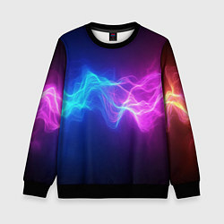 Детский свитшот Звуковая волна неоновый узор