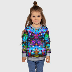 Свитшот детский Абстракция стекло узор, цвет: 3D-меланж — фото 2