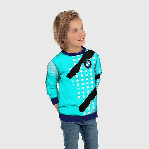 Детский свитшот BMW sport краски / 3D-Синий – фото 3