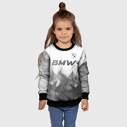 Свитшот детский BMW - white gradient посередине, цвет: 3D-черный — фото 2