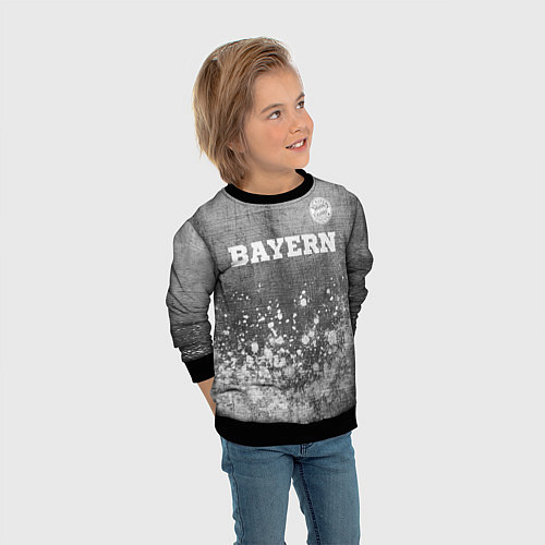 Детский свитшот Bayern - grey gradient посередине / 3D-Черный – фото 3