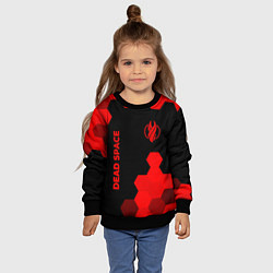 Свитшот детский Dead Space - red gradient вертикально, цвет: 3D-черный — фото 2