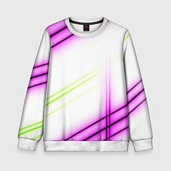 Детский свитшот Green white pink line