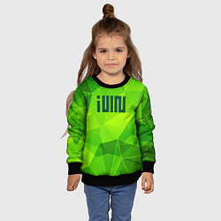 Свитшот детский Gidle green poly, цвет: 3D-черный — фото 2