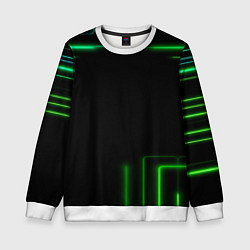 Свитшот детский Black green color, цвет: 3D-белый