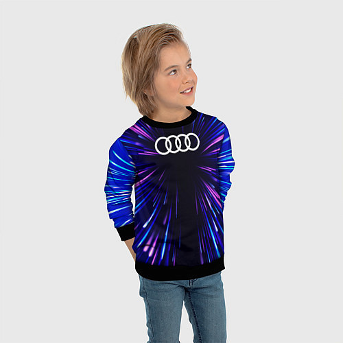 Детский свитшот Audi neon energy / 3D-Черный – фото 3