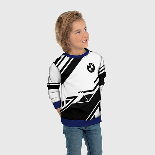Детский свитшот BMW geometry black / 3D-Синий – фото 3