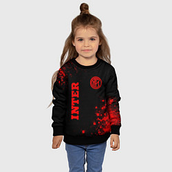 Свитшот детский Inter - red gradient вертикально, цвет: 3D-черный — фото 2