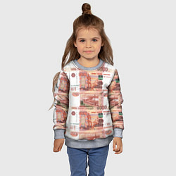 Свитшот детский 5 000 рублей, цвет: 3D-меланж — фото 2