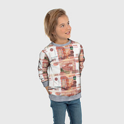 Свитшот детский 5 000 рублей, цвет: 3D-меланж — фото 2