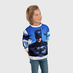 Свитшот детский Бэтмен синее небо, цвет: 3D-белый — фото 2