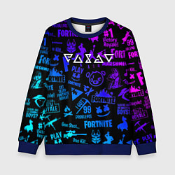 Свитшот детский Ведьмак логотипы игр, цвет: 3D-синий