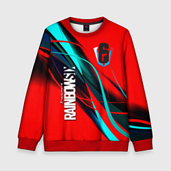 Детский свитшот Rainbow six геометрия полосы