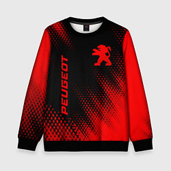 Свитшот детский Peugeot - red gradient вертикально, цвет: 3D-черный