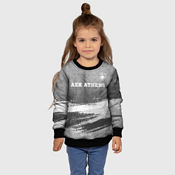 Свитшот детский AEK Athens - grey gradient посередине, цвет: 3D-черный — фото 2