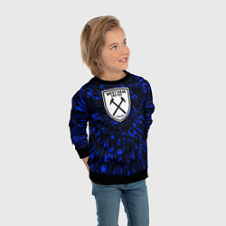 Свитшот детский West Ham blue energy, цвет: 3D-черный — фото 2