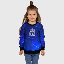 Свитшот детский Liverpool blue poly, цвет: 3D-черный — фото 2