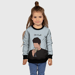 Свитшот детский Ross - im fine, цвет: 3D-черный — фото 2