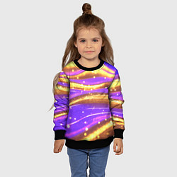 Свитшот детский Блестящая волнистая текстура, цвет: 3D-черный — фото 2