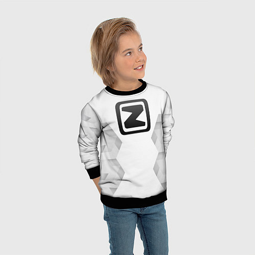 Детский свитшот Zotye white poly / 3D-Черный – фото 3