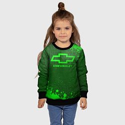 Свитшот детский Chevrolet - green gradient, цвет: 3D-черный — фото 2